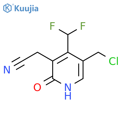 5-(Chloromethyl)-4-(difluoromethyl)-2-hydroxypyridine-3-acetonitrile structure