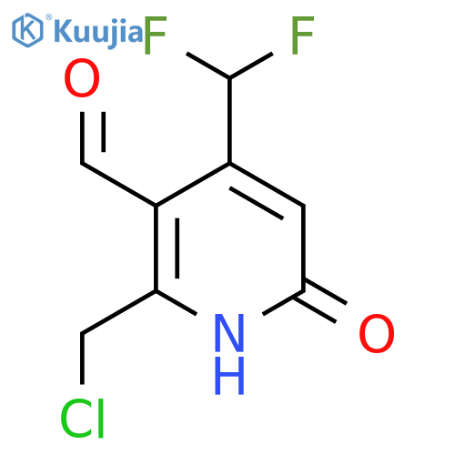 2-(Chloromethyl)-4-(difluoromethyl)-6-hydroxypyridine-3-carboxaldehyde structure