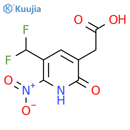 3-(Difluoromethyl)-6-hydroxy-2-nitropyridine-5-acetic acid structure