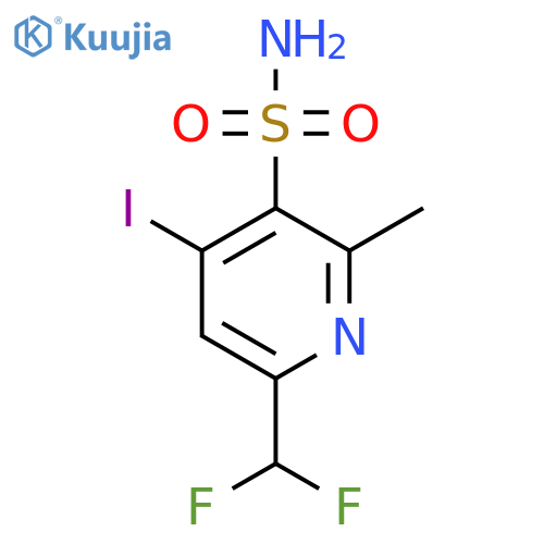 6-(Difluoromethyl)-4-iodo-2-methylpyridine-3-sulfonamide structure