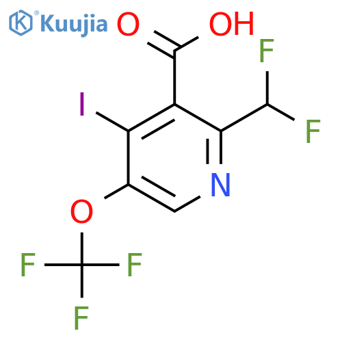 2-(Difluoromethyl)-4-iodo-5-(trifluoromethoxy)pyridine-3-carboxylic acid structure