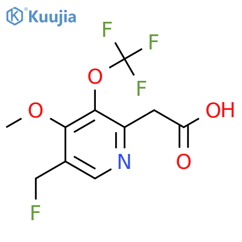 5-(Fluoromethyl)-4-methoxy-3-(trifluoromethoxy)pyridine-2-acetic acid structure
