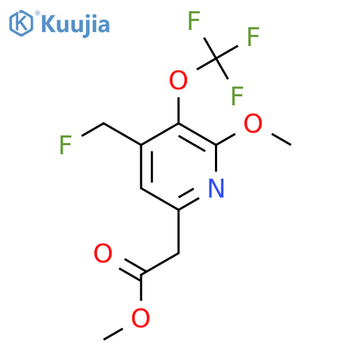Methyl 4-(fluoromethyl)-2-methoxy-3-(trifluoromethoxy)pyridine-6-acetate structure