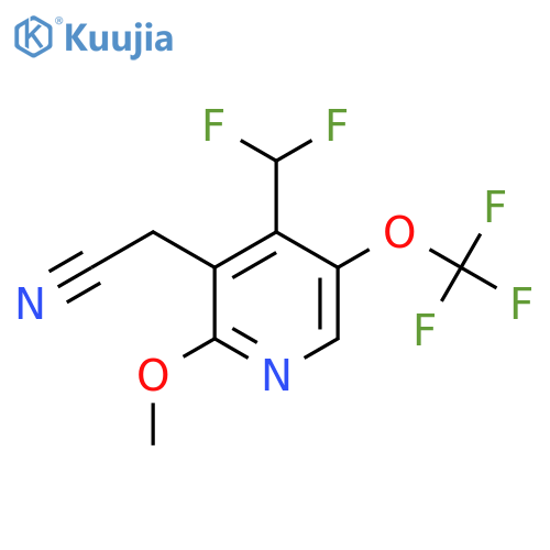 4-(Difluoromethyl)-2-methoxy-5-(trifluoromethoxy)pyridine-3-acetonitrile structure