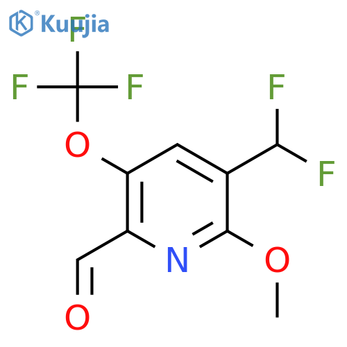 3-(Difluoromethyl)-2-methoxy-5-(trifluoromethoxy)pyridine-6-carboxaldehyde structure