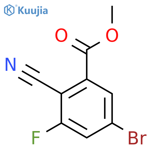 Methyl 5-bromo-2-cyano-3-fluorobenzoate structure