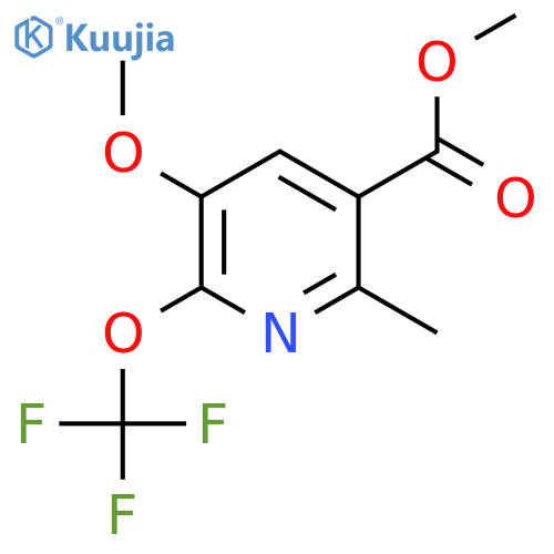 Methyl 3-methoxy-6-methyl-2-(trifluoromethoxy)pyridine-5-carboxylate structure