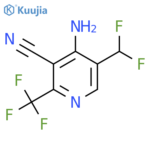 4-Amino-3-cyano-5-(difluoromethyl)-2-(trifluoromethyl)pyridine structure