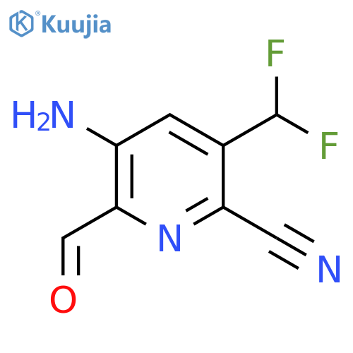5-Amino-2-cyano-3-(difluoromethyl)pyridine-6-carboxaldehyde structure