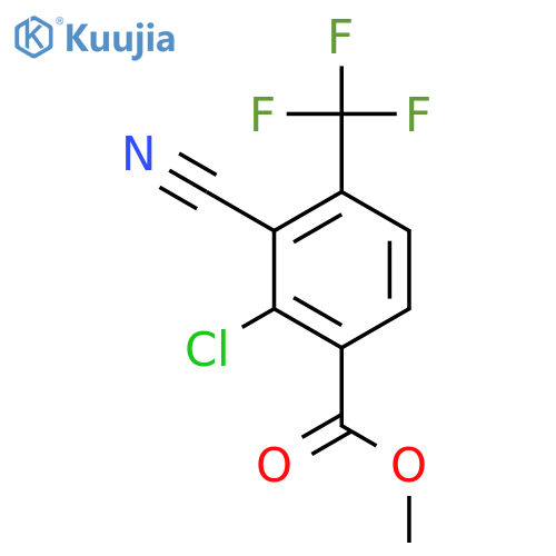 Methyl 2-chloro-3-cyano-4-(trifluoromethyl)benzoate structure