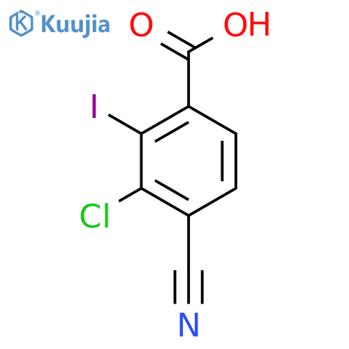 3-Chloro-4-cyano-2-iodobenzoic acid structure