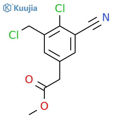 Methyl 4-chloro-3-chloromethyl-5-cyanophenylacetate structure