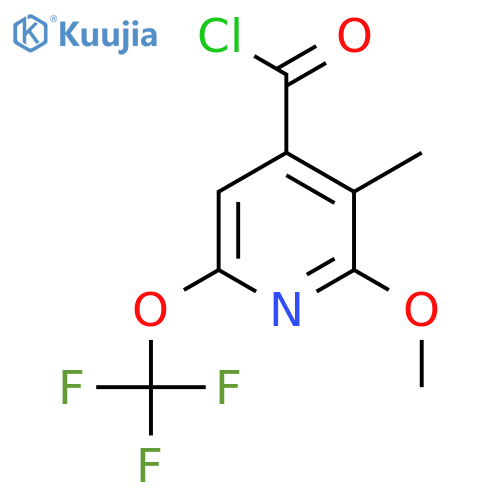 2-Methoxy-3-methyl-6-(trifluoromethoxy)pyridine-4-carbonyl chloride structure