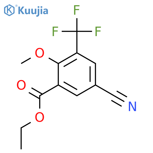 Ethyl 5-cyano-2-methoxy-3-(trifluoromethyl)benzoate structure