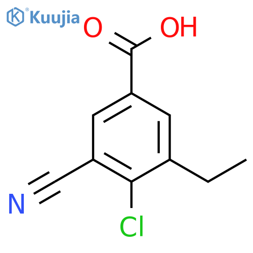 4-Chloro-3-cyano-5-ethylbenzoic acid structure