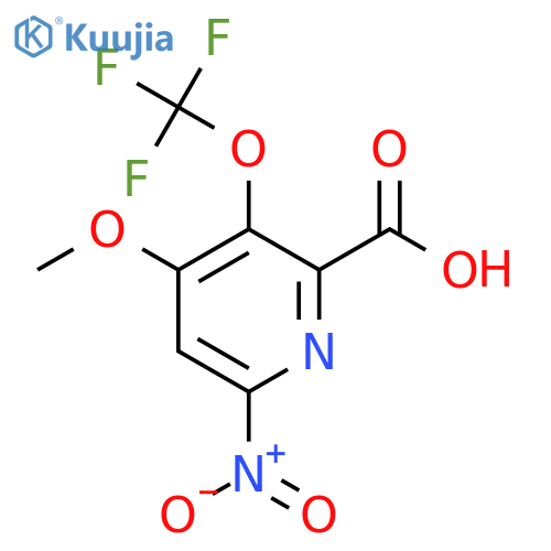4-Methoxy-6-nitro-3-(trifluoromethoxy)pyridine-2-carboxylic acid structure