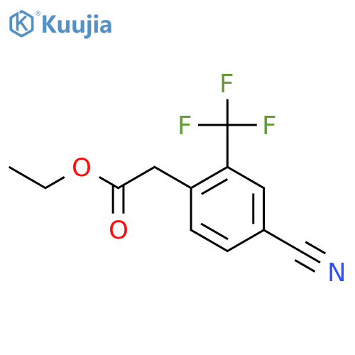 Ethyl 4-cyano-2-(trifluoromethyl)phenylacetate structure