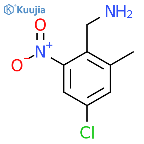 4-Chloro-2-methyl-6-nitrobenzylamine structure
