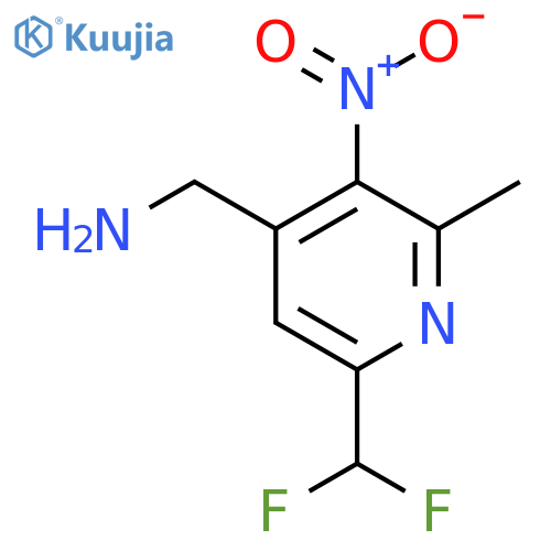4-(Aminomethyl)-6-(difluoromethyl)-2-methyl-3-nitropyridine structure