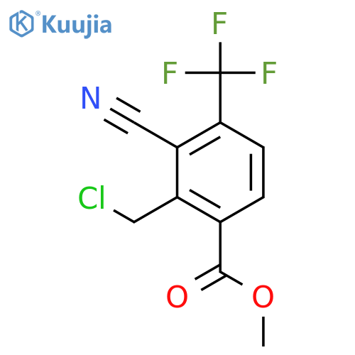 Methyl 2-chloromethyl-3-cyano-4-(trifluoromethyl)benzoate structure