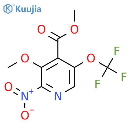 Methyl 3-methoxy-2-nitro-5-(trifluoromethoxy)pyridine-4-carboxylate structure
