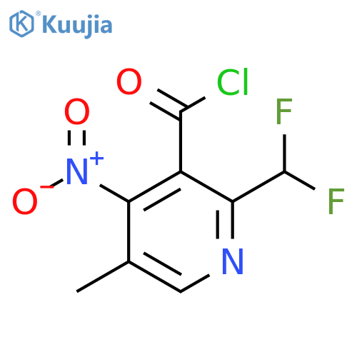 2-(Difluoromethyl)-5-methyl-4-nitropyridine-3-carbonyl chloride structure