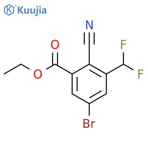 Ethyl 5-bromo-2-cyano-3-(difluoromethyl)benzoate structure