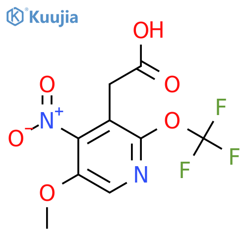 5-Methoxy-4-nitro-2-(trifluoromethoxy)pyridine-3-acetic acid structure