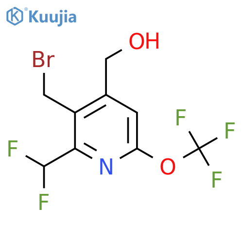 3-(Bromomethyl)-2-(difluoromethyl)-6-(trifluoromethoxy)pyridine-4-methanol structure