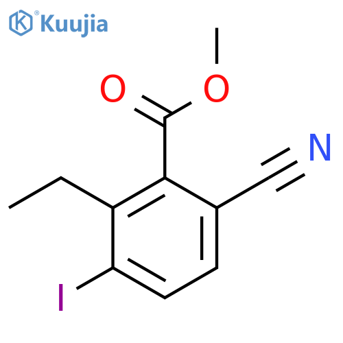 Methyl 6-cyano-2-ethyl-3-iodobenzoate structure