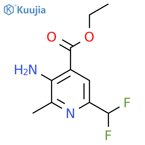 Ethyl 3-amino-6-(difluoromethyl)-2-methylpyridine-4-carboxylate structure