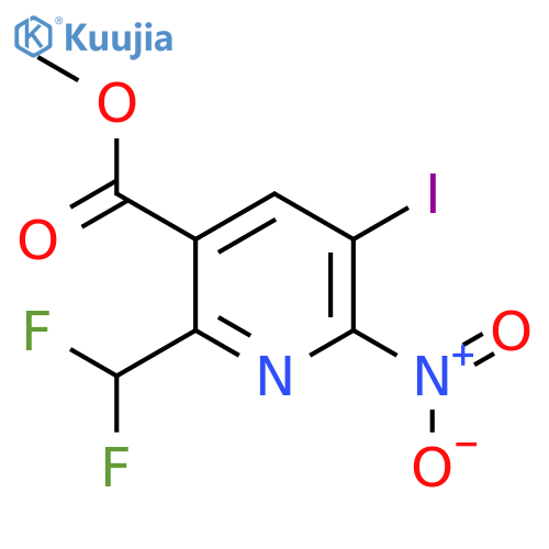 Methyl 2-(difluoromethyl)-5-iodo-6-nitropyridine-3-carboxylate structure