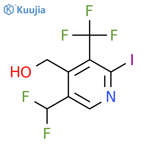 5-(Difluoromethyl)-2-iodo-3-(trifluoromethyl)pyridine-4-methanol structure