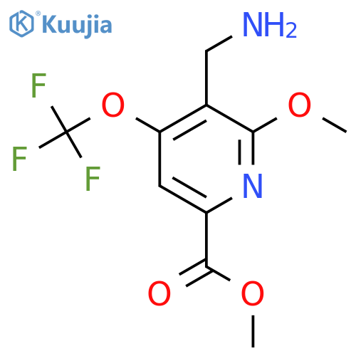 Methyl 3-(aminomethyl)-2-methoxy-4-(trifluoromethoxy)pyridine-6-carboxylate structure