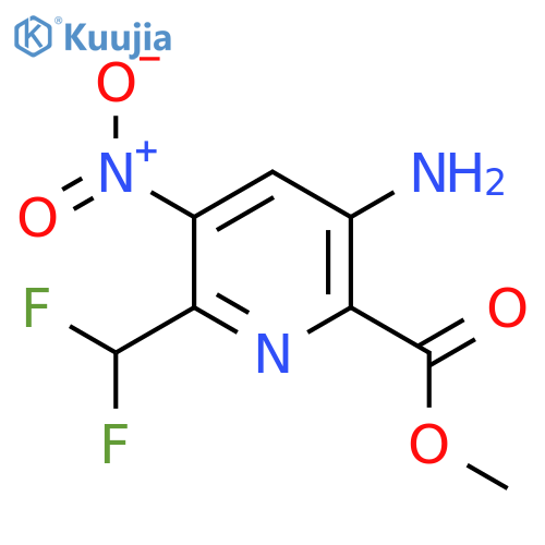 Methyl 5-amino-2-(difluoromethyl)-3-nitropyridine-6-carboxylate structure