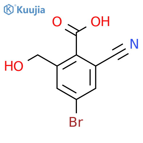 4-Bromo-6-cyano-2-(hydroxymethyl)benzoic acid structure