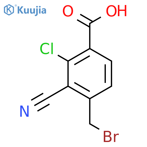 4-Bromomethyl-2-chloro-3-cyanobenzoic acid structure