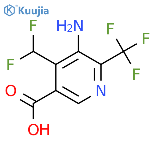 3-Amino-4-(difluoromethyl)-2-(trifluoromethyl)pyridine-5-carboxylic acid structure