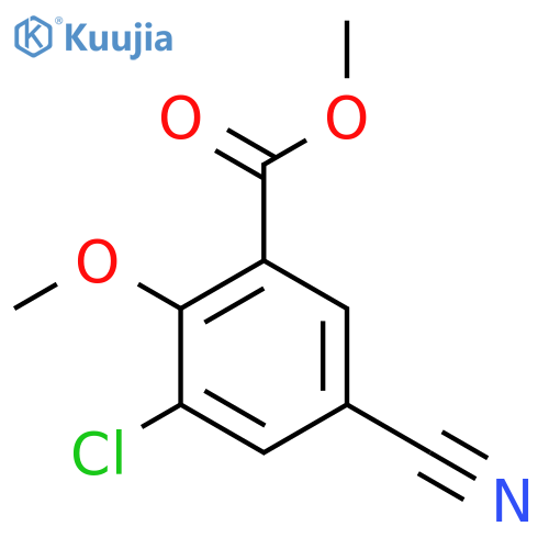 Methyl 3-chloro-5-cyano-2-methoxybenzoate structure