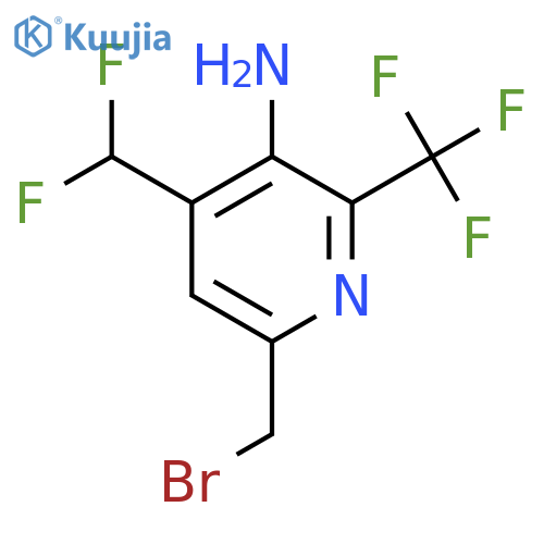 3-Amino-6-(bromomethyl)-4-(difluoromethyl)-2-(trifluoromethyl)pyridine structure