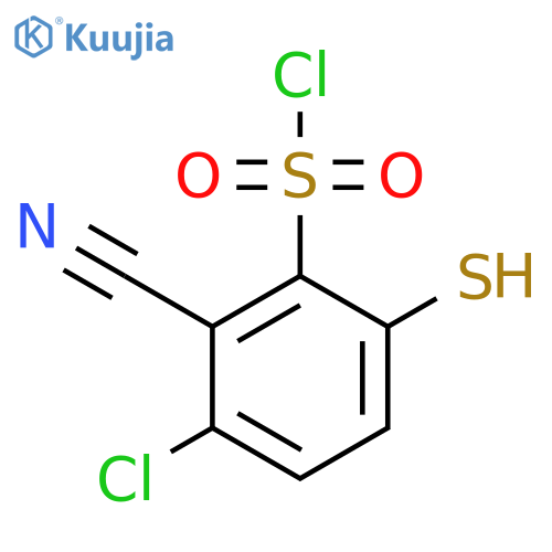 3-Chloro-2-cyano-6-mercaptobenzenesulfonyl chloride structure