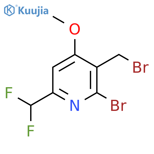 2-Bromo-3-(bromomethyl)-6-(difluoromethyl)-4-methoxypyridine structure