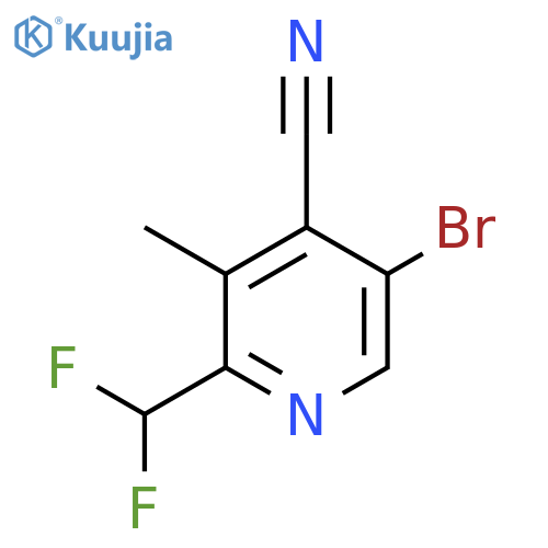 5-Bromo-4-cyano-2-(difluoromethyl)-3-methylpyridine structure