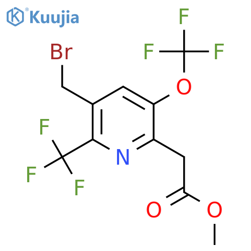 Methyl 3-(bromomethyl)-5-(trifluoromethoxy)-2-(trifluoromethyl)pyridine-6-acetate structure