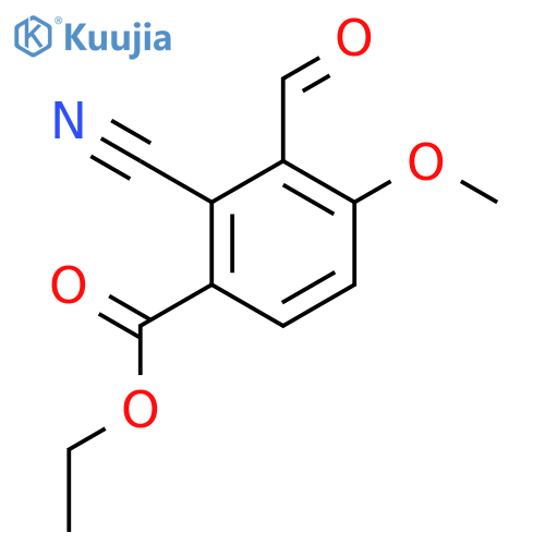 Ethyl 2-cyano-3-formyl-4-methoxybenzoate structure
