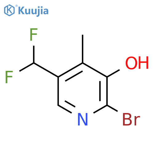 2-Bromo-5-(difluoromethyl)-3-hydroxy-4-methylpyridine structure