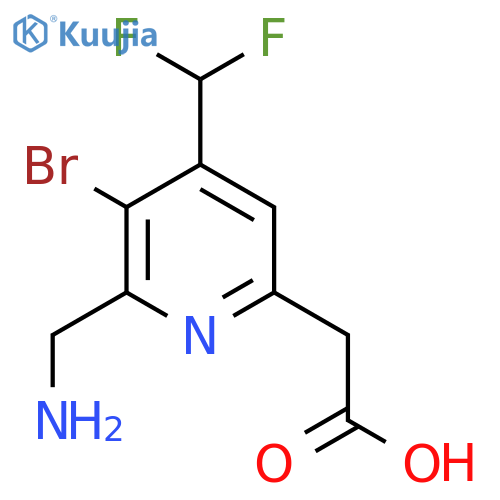 2-(Aminomethyl)-3-bromo-4-(difluoromethyl)pyridine-6-acetic acid structure