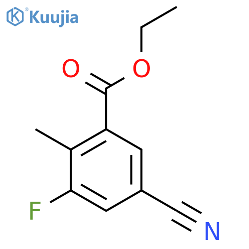 Ethyl 5-cyano-3-fluoro-2-methylbenzoate structure