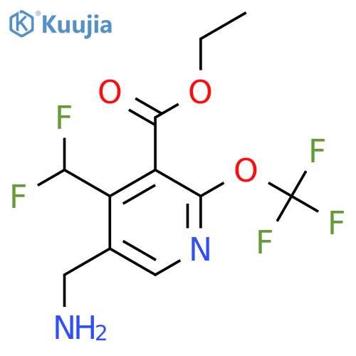 Ethyl 5-(aminomethyl)-4-(difluoromethyl)-2-(trifluoromethoxy)pyridine-3-carboxylate structure