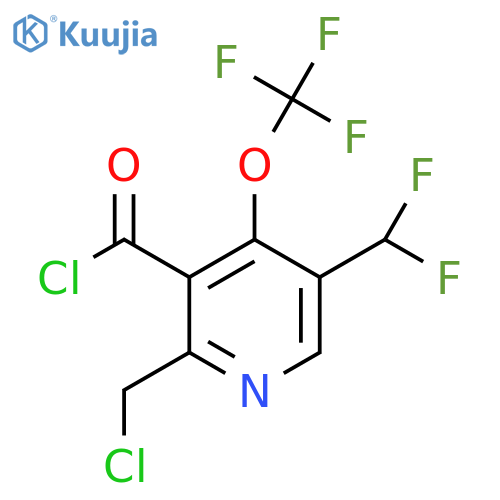 2-(Chloromethyl)-5-(difluoromethyl)-4-(trifluoromethoxy)pyridine-3-carbonyl chloride structure